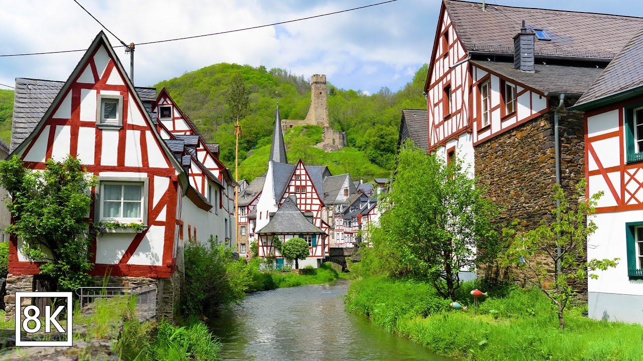 MONREAL GERMANY -  A Beautiful Picturesque Town In The Eifel 8K