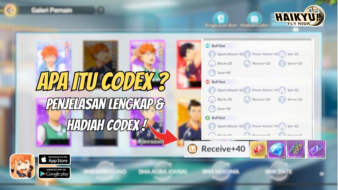 Apa Itu Codex di Haikyu!! Fly High? Penjelasan Lengkap, Hadiah, Fungsi  & Cara Mendapatkannya !
