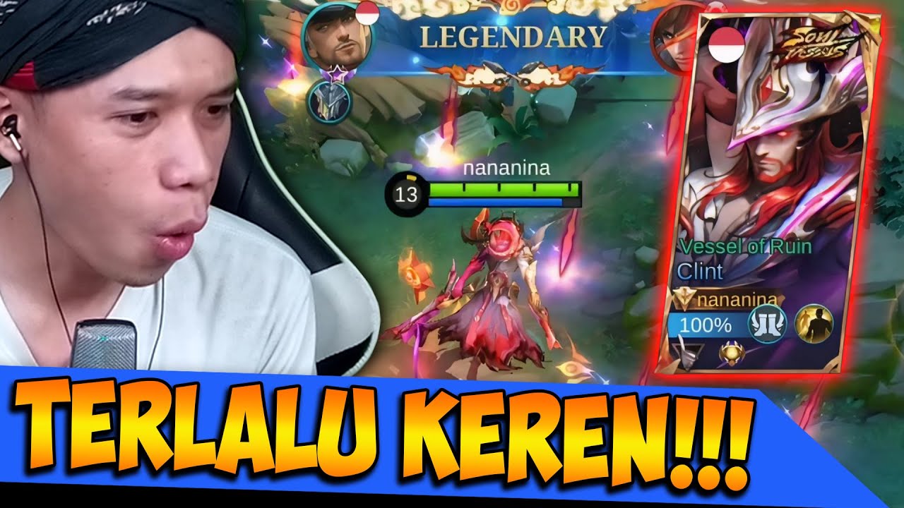 Terlalu Keren !!! Gameplay Skin Clint Soul Vessels !!! Mobile Legends
