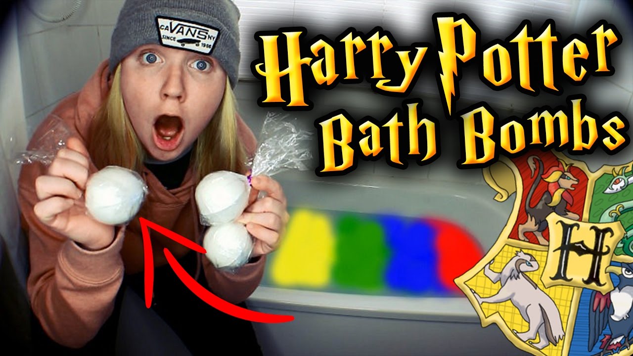 TRYING HARRY POTTER SORTING HAT BATH BOMBS