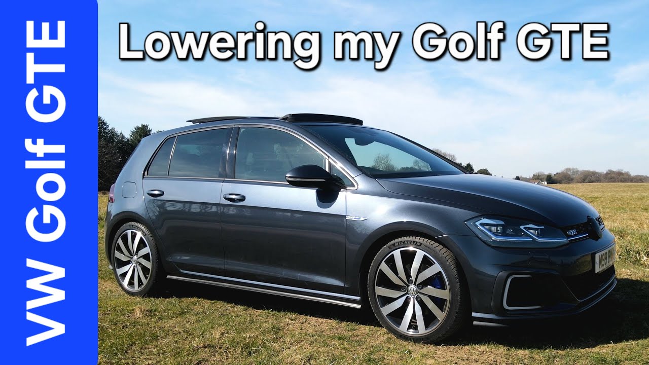 Заниженные пружины VW Golf 7 GTE Cobra со стандартными амортизаторами