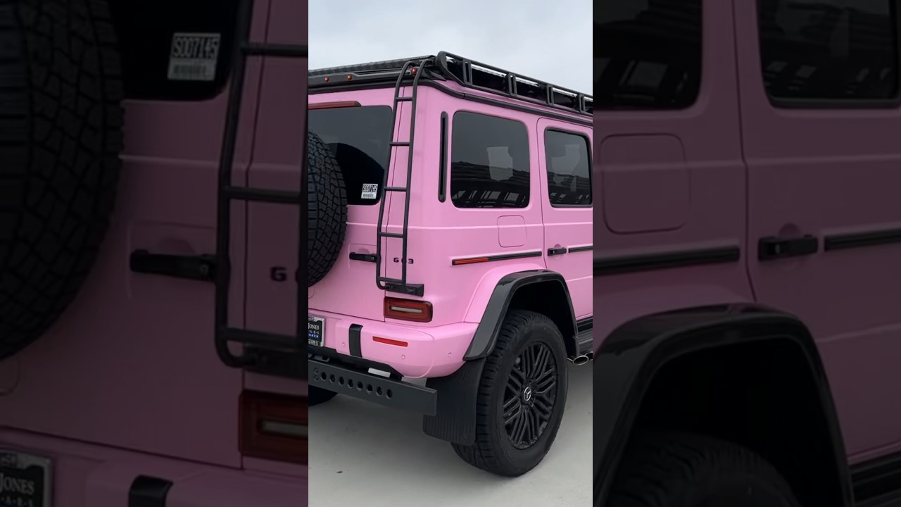 Barbie pink G wagon G63 Biturbo 4x4 at OC Cars and Coffee 🔥 would you drive this ⁉️