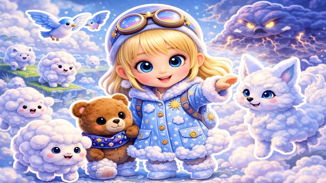 The Island of Walking Clouds – Lumi’s Gentle Sky Adventure ☁️✨
