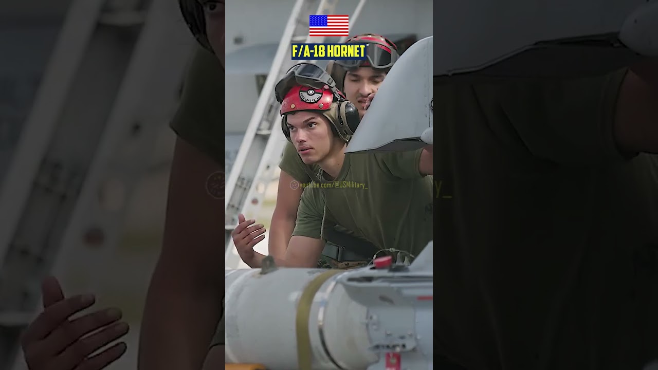US Marines in Action: Loading Ordnance onto F/A-18 Hornet #shorts