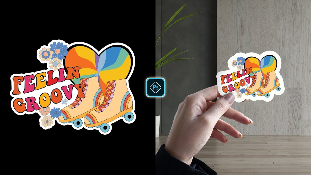 Sticker Design for Redbubble in Adobe Photoshop Tutorial