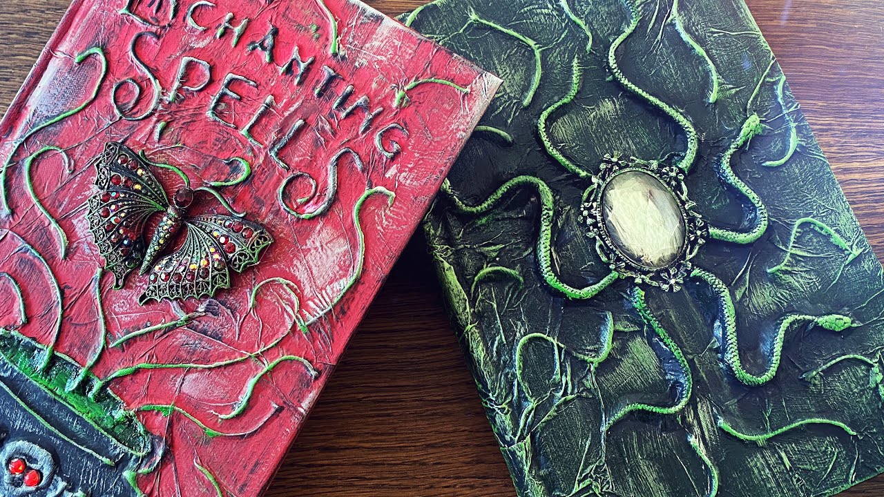 Как сделать книгу заклинаний — декор на Хэллоуин в стиле ведьмы — простая самодельная реквизитная...