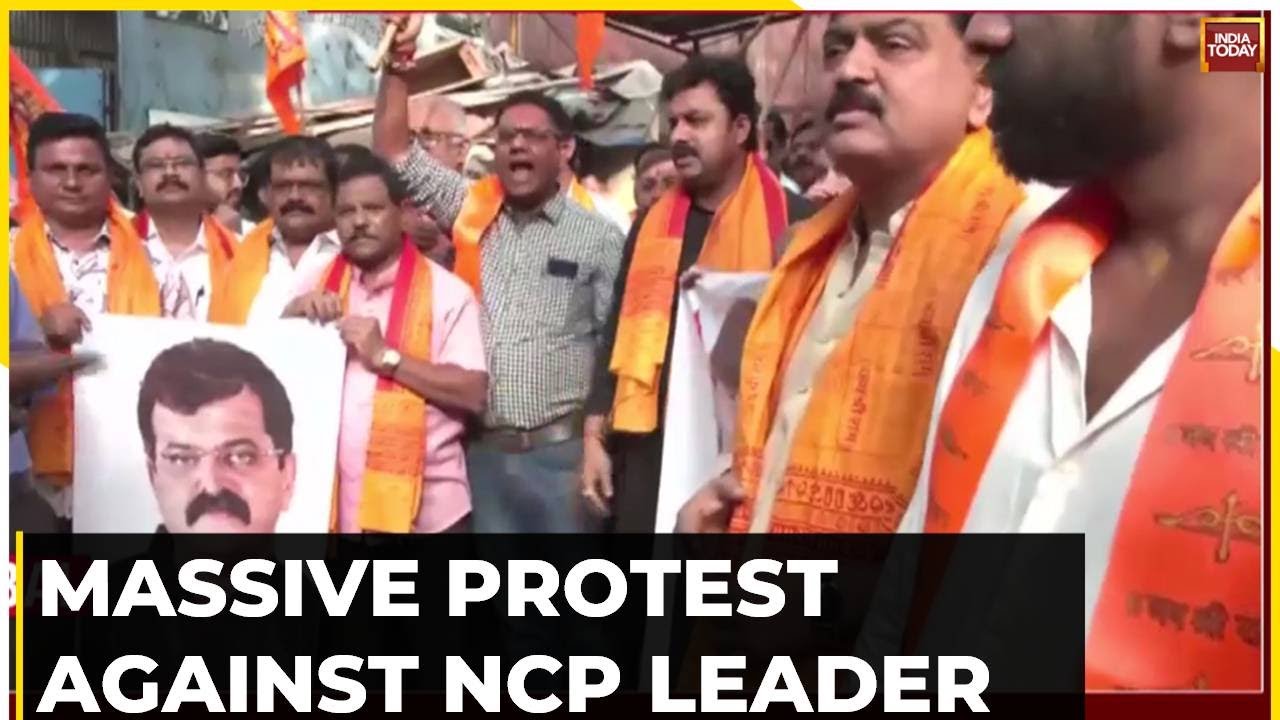 Massive Protest In Mumbai's Ghatkopar Against NCP Leader Awhad BJP Calls It Appeasement Politics