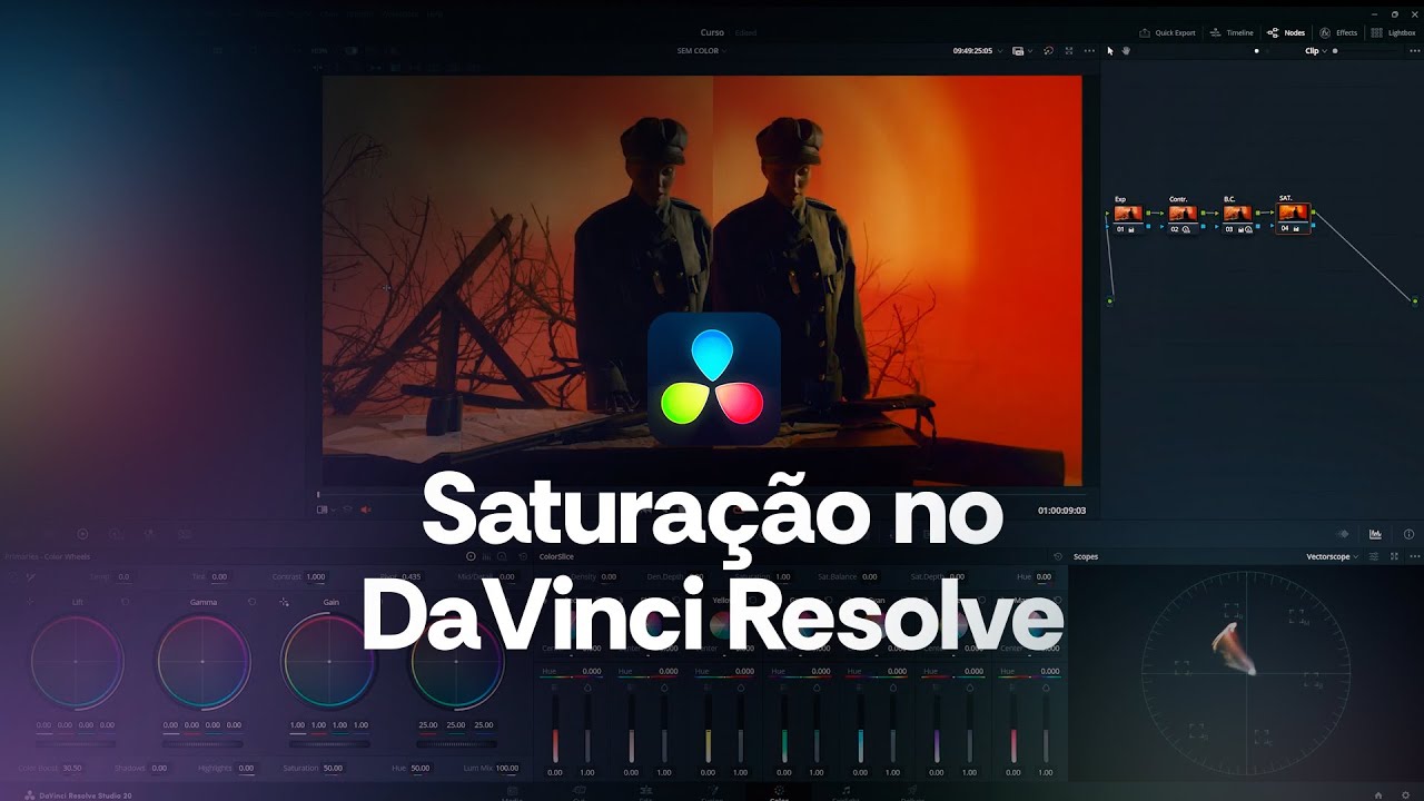 Saturação no DaVinci Resolve