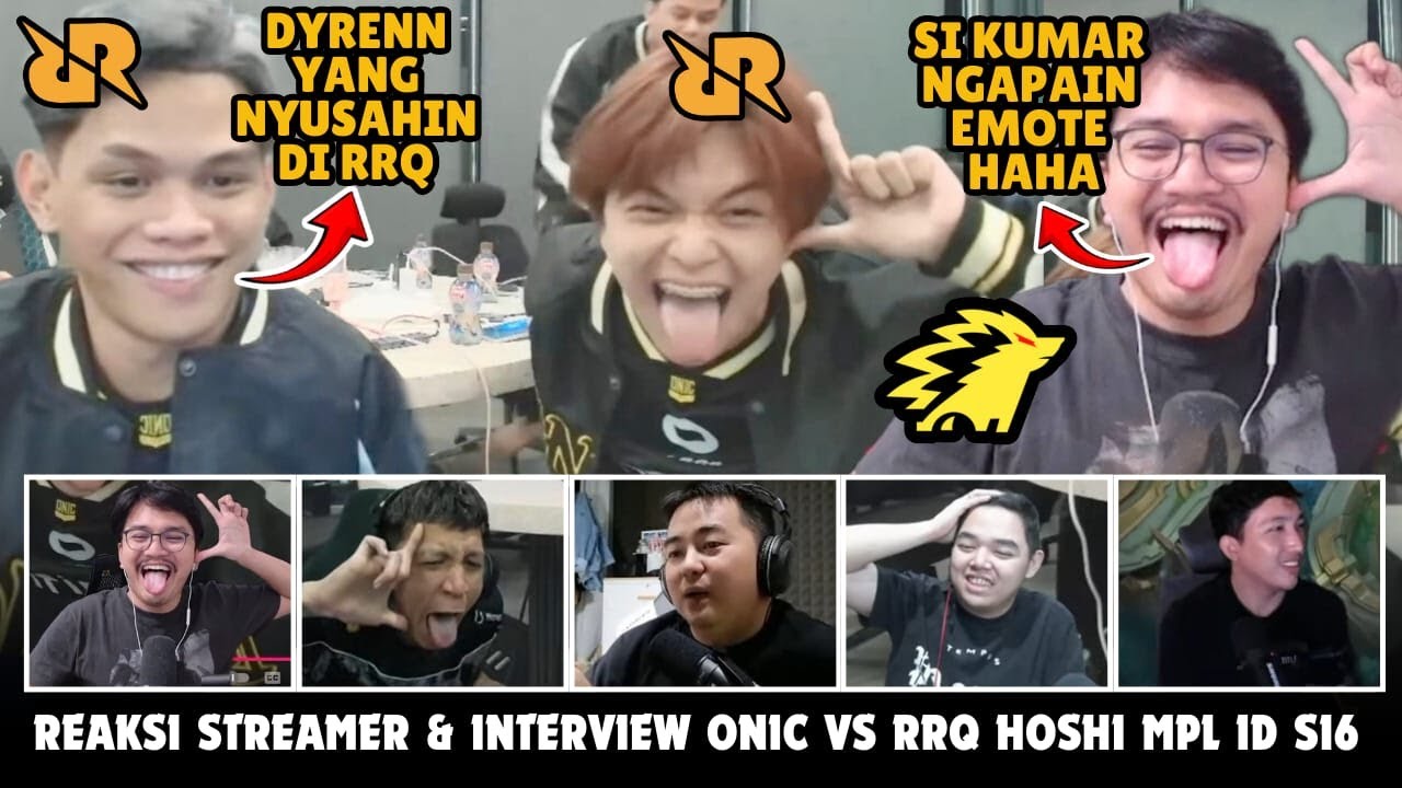 PANAS KAIRI TAUNTING RRQ! REAKSI STREAMER & INTERVIEW ONIC ESPORT VS RRQ HOSHI DI MPL ID S16!