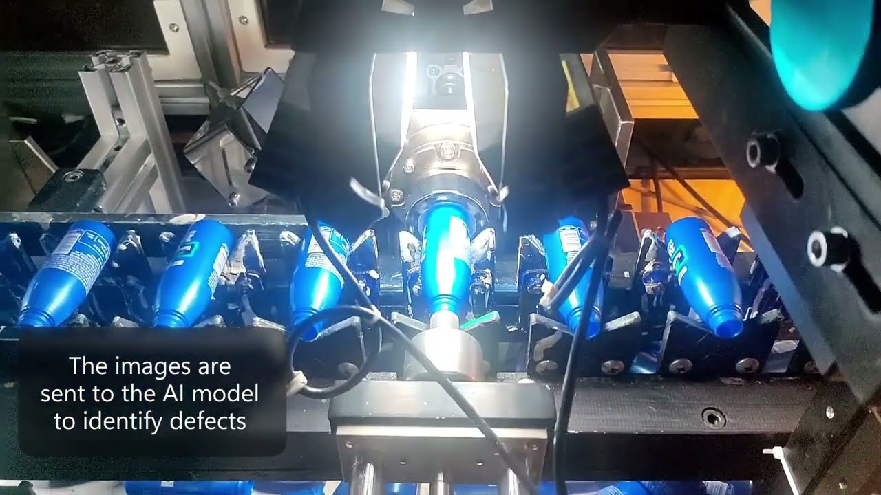 AI vision for print quality inspection on bottles