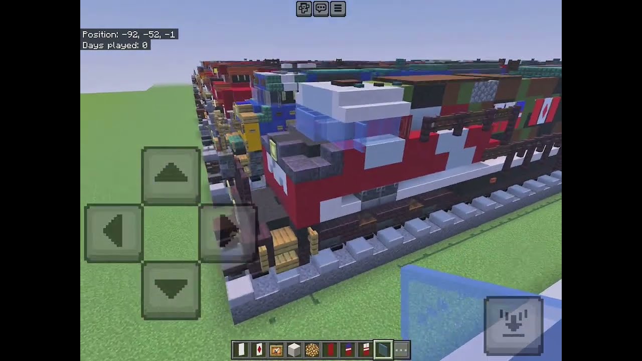CN grain train Marv Machura in Minecraft veterans unit that I built 