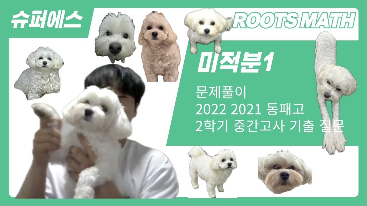 미적분1 - 문제풀이 2022 2021 동패고 2학기 중간고사 기출 질문
