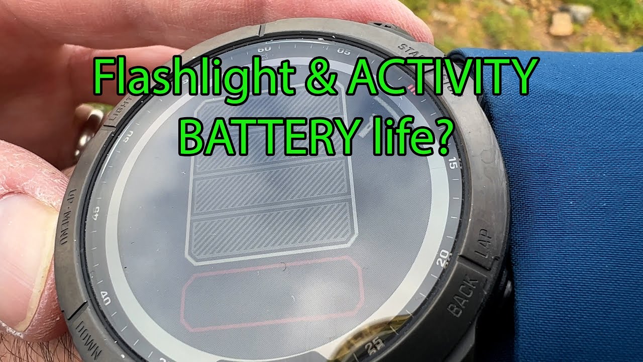 Garmin Fenix 7x Smartwatch | How long will battery last with Flashlight and GPS Activity | Pro Solar