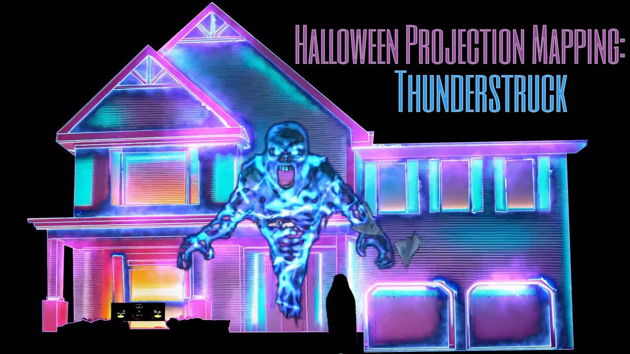Halloween Projection Mapping House | Thunderstruck | Digital Decorating