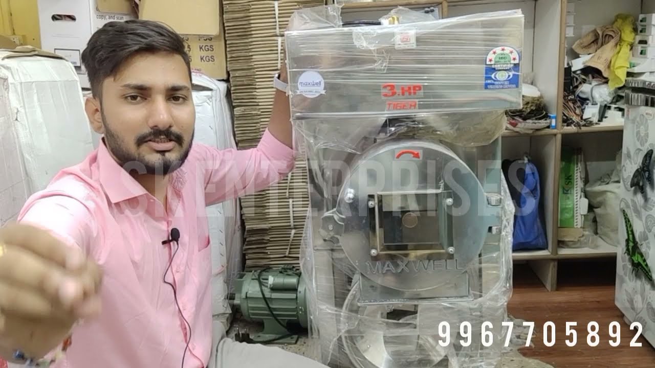 3 HP DUBBLE CHEMBER 2 IN 1 PULVERIZER AATA CHAKKI HINDI 9967705892