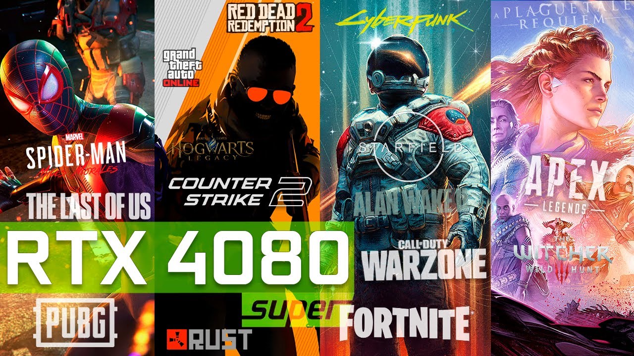 RTX 4080 SUPER + Ryzen 7500F in 20 Games RTX ON/OFF