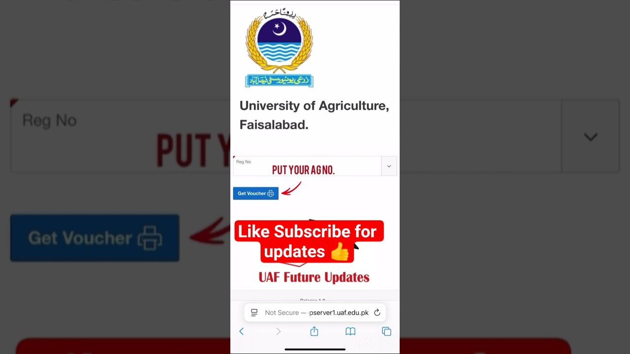#UAF Portal Fee Voucher-2026 Download online procedure#agriculture#uaf