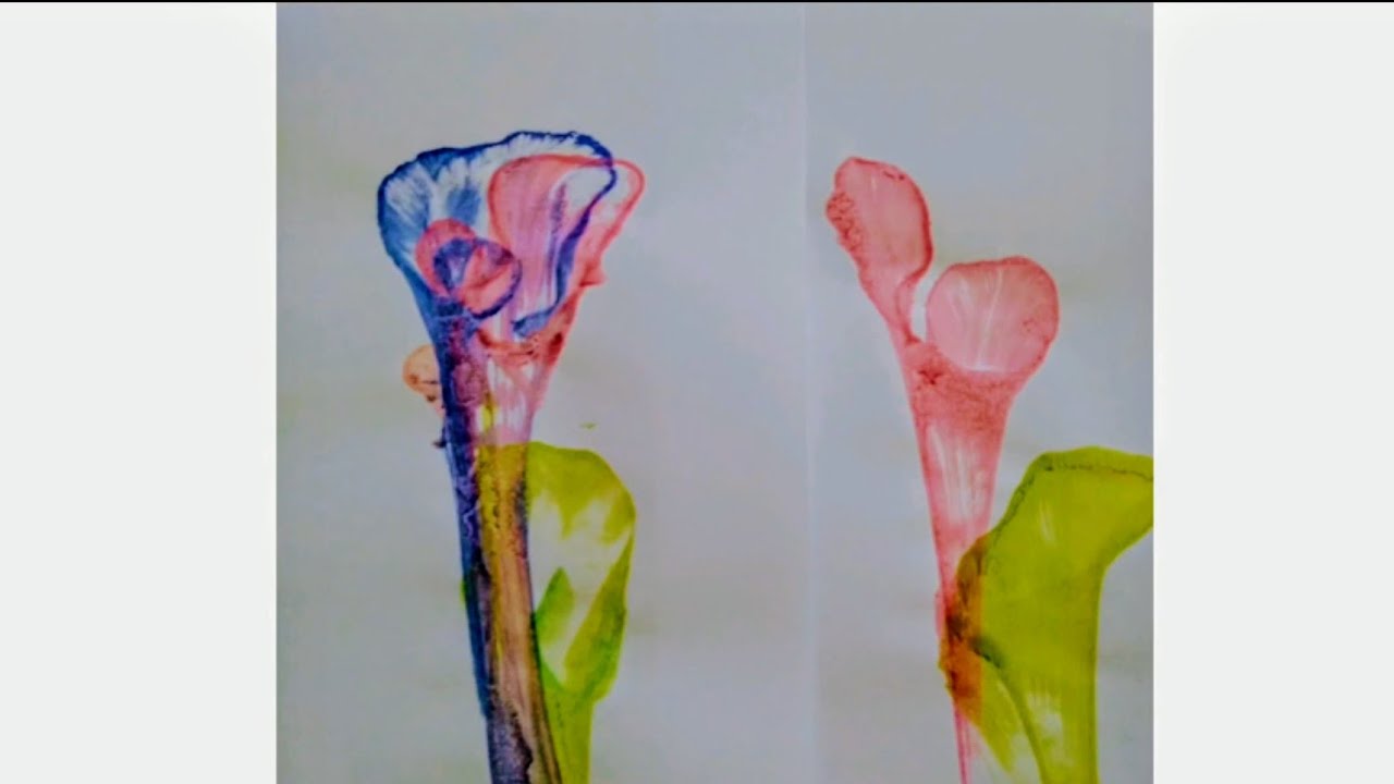 How to make string painting easily//coloring fun for kids😎