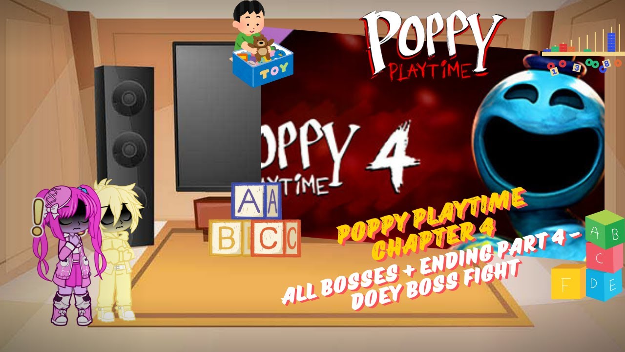 Poppy Playtime React - Poppy Playtime Глава 4 - Все боссы + Концовка Часть 4 - Битва с боссом Дои