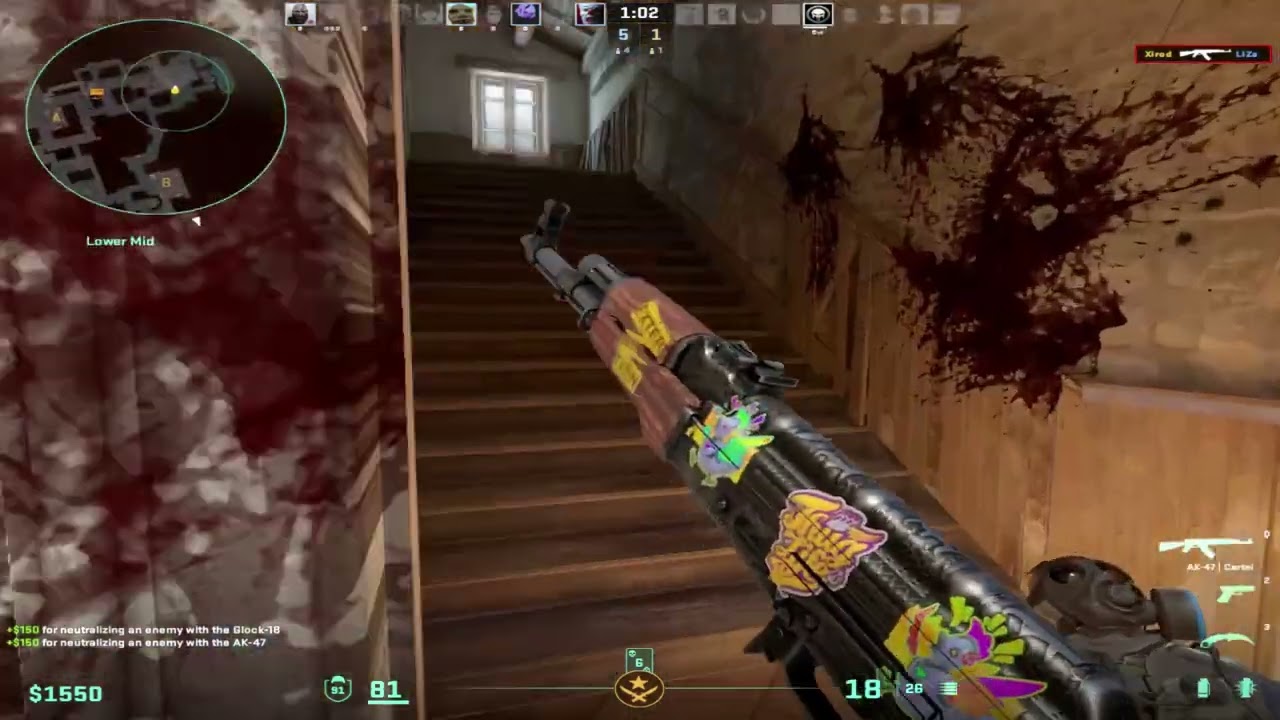 CS2 / 1 vs 9 / 10 kills - Casual/Inferno #cs2 #csgo #cs2clutch  #cs2clips