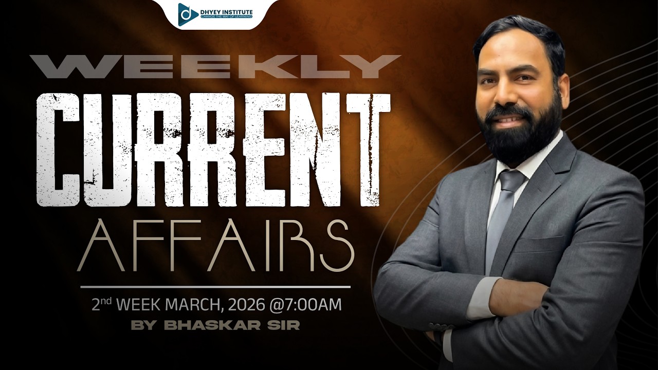 2nd Week March 2026 l Daily Current Affairs in Gujarati by Dhyey live l Rajesh Bhaskar Sir