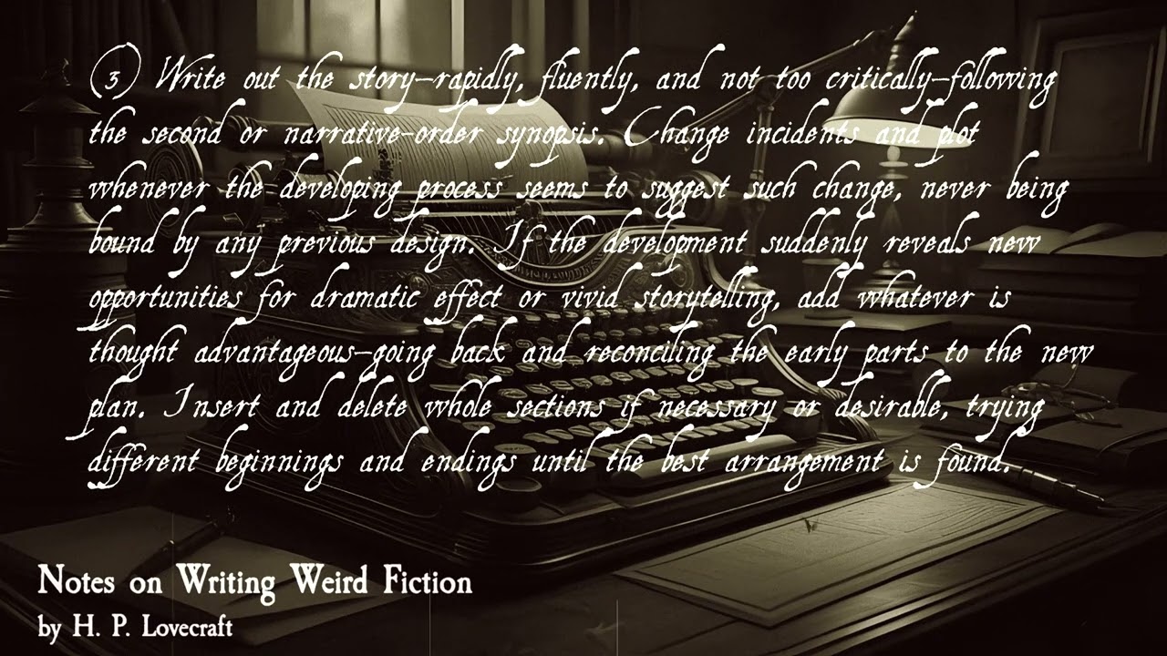 Notes On Writing Weird Fiction