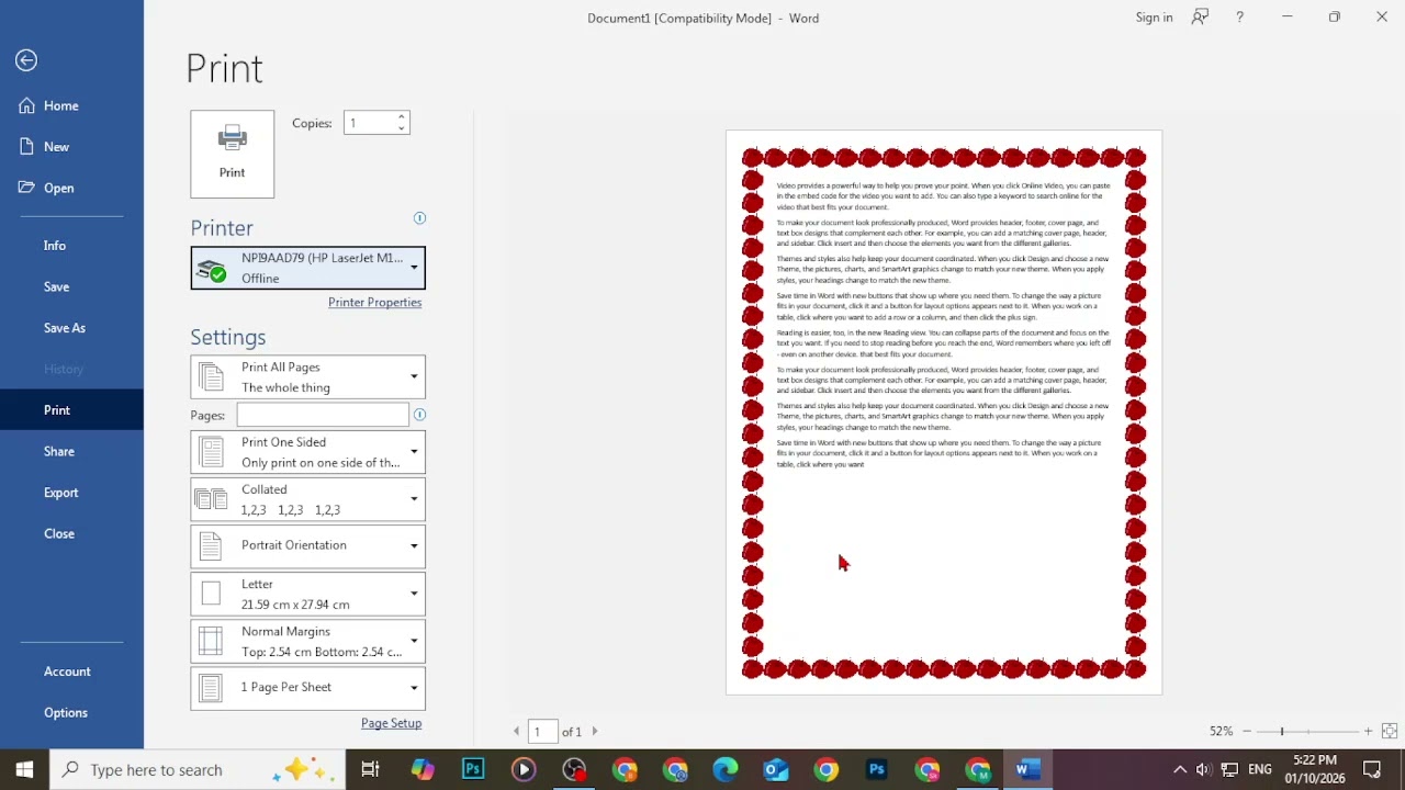 Design & layout Ms word