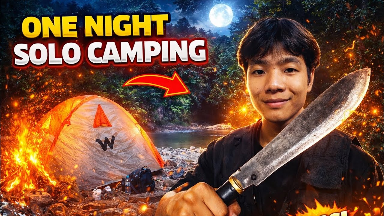 one night solo camping and fishing at paso river
