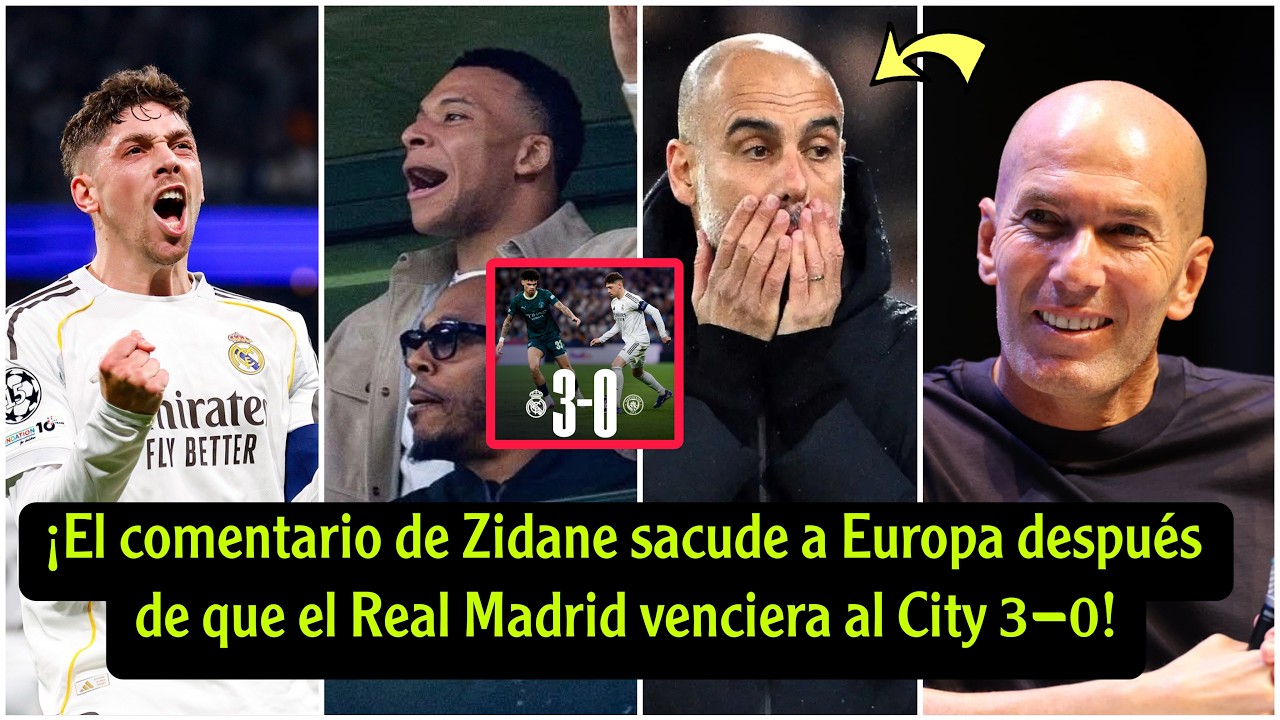¡No creerás lo que dijo Zidane tras la victoria 3-0 del Real Madrid sobre el Manchester City!