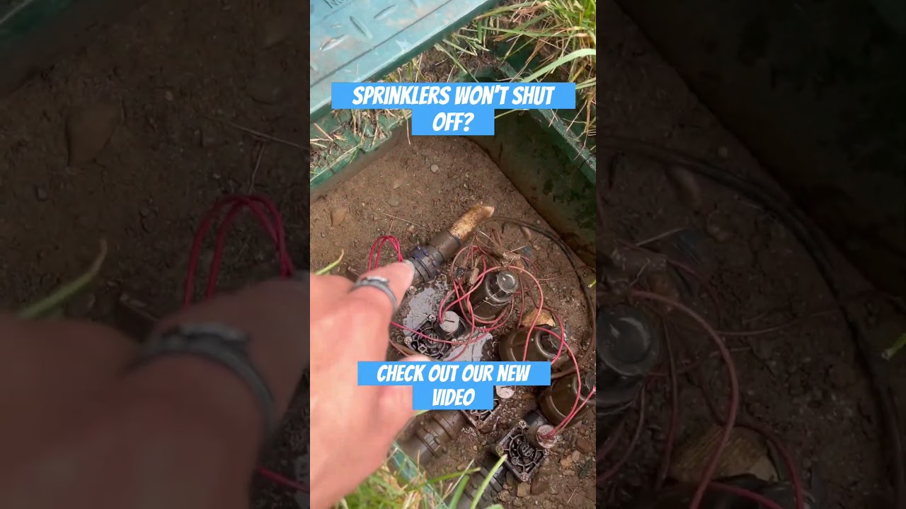 Sprinklers won&rsquo;t turn off? #sprinklersystem #utah #landscaping #diy
