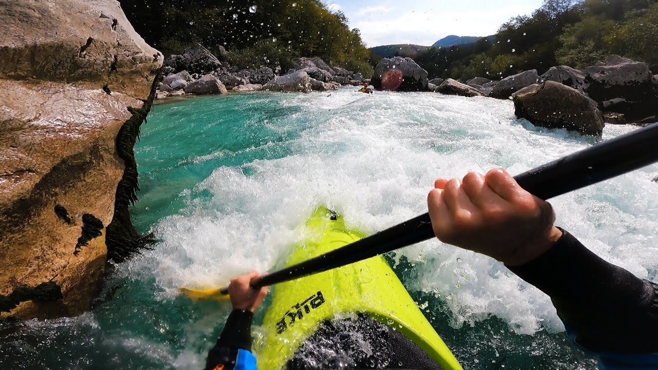 WW Kayaking - Slalom section of Soča river (Trnovo 1- Trnovo 2) with Prijon Pike