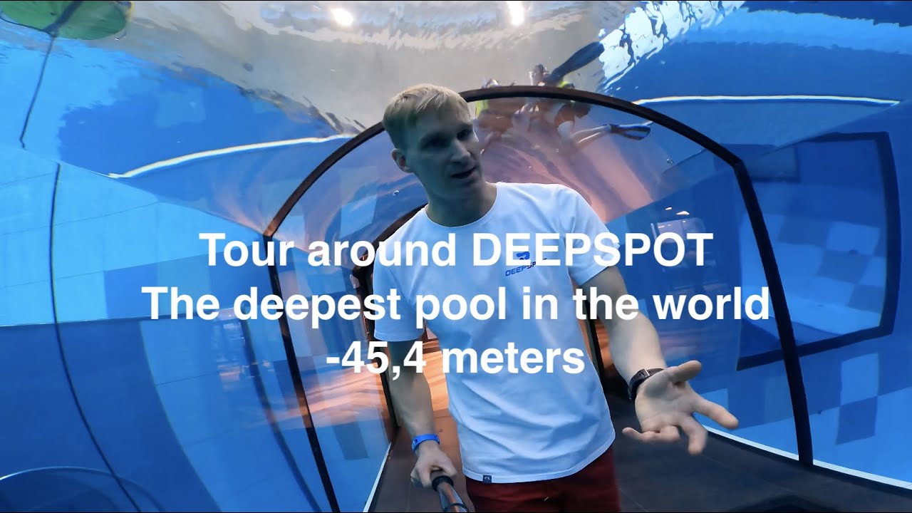 Tour around DEEPSPOT . The deepest pool in the world -45m