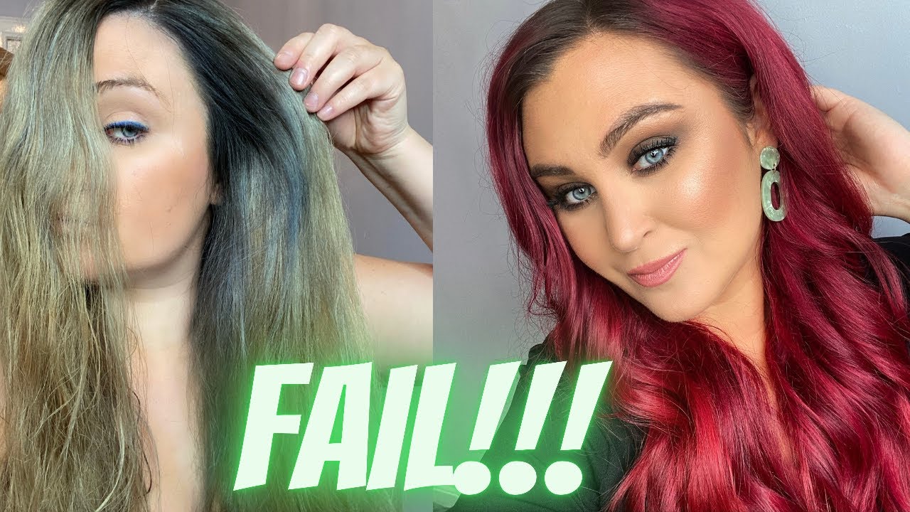 HAIR FAIL!!!Trying to go from red to pastel lilac hair - my hair turned PATCHY GREEN! PART 1