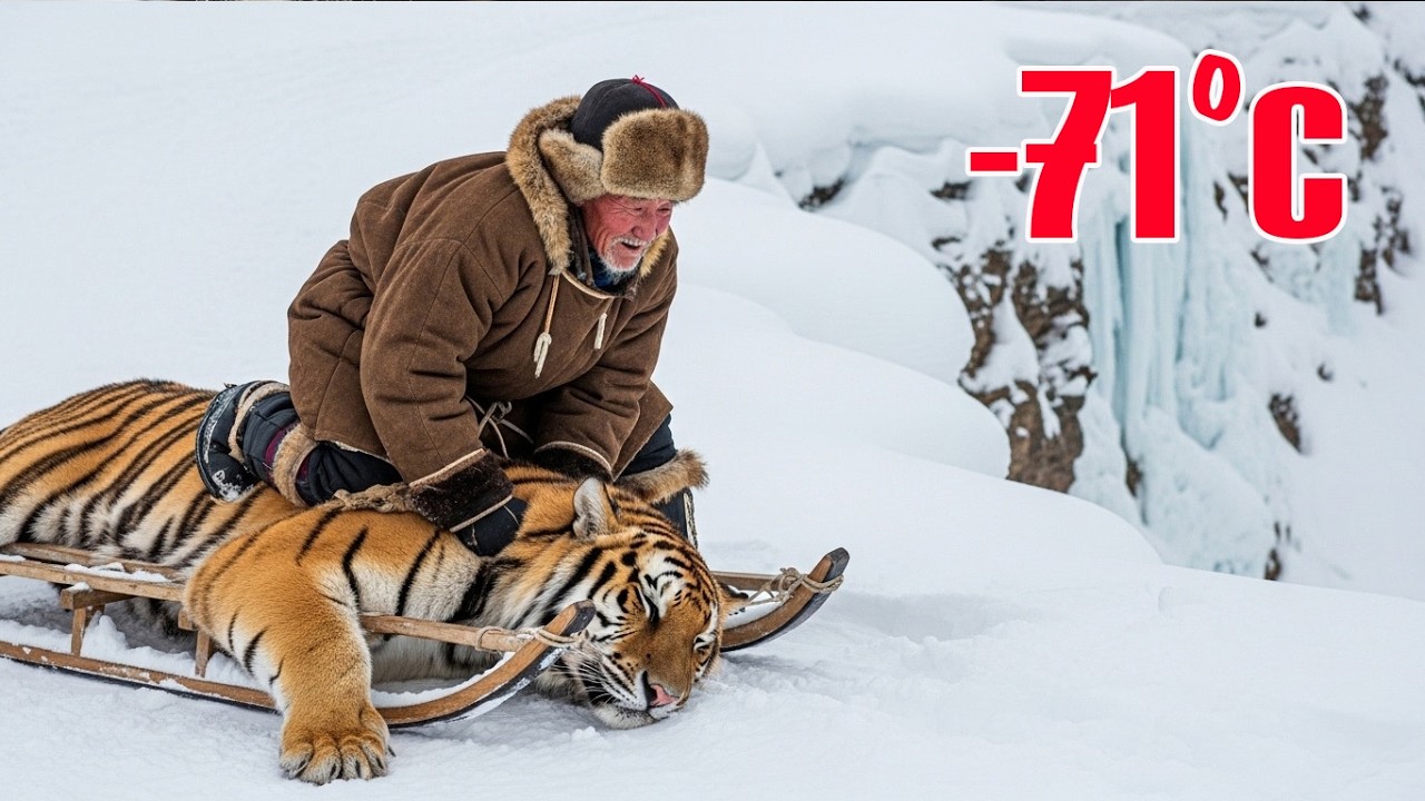 An Old War Veteran Saved a Dying Tiger at  75°C in Siberia