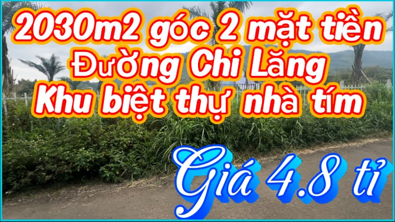 Góc 2 mặt tiền Chi Lăng,Lộc Thành kế bên khu biệt thự nhà tím🔝2030m2 đẹp🔝giá cần bán chỉ 4.8 tỉ 
