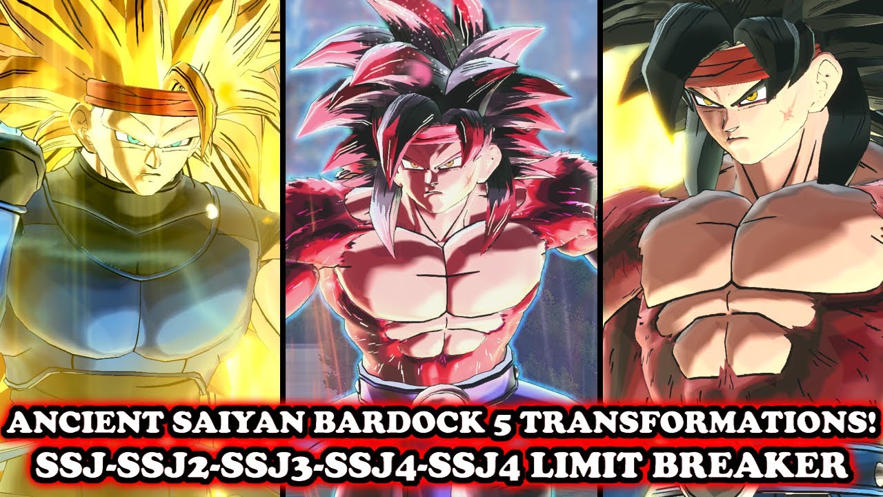 DLC Ancient Saiyan Bardock [SSJ-SSJ2-SSJ3-SSJ4-SSJ4 Limit Breaker]! Dragon Ball Xenoverse 2 Mods