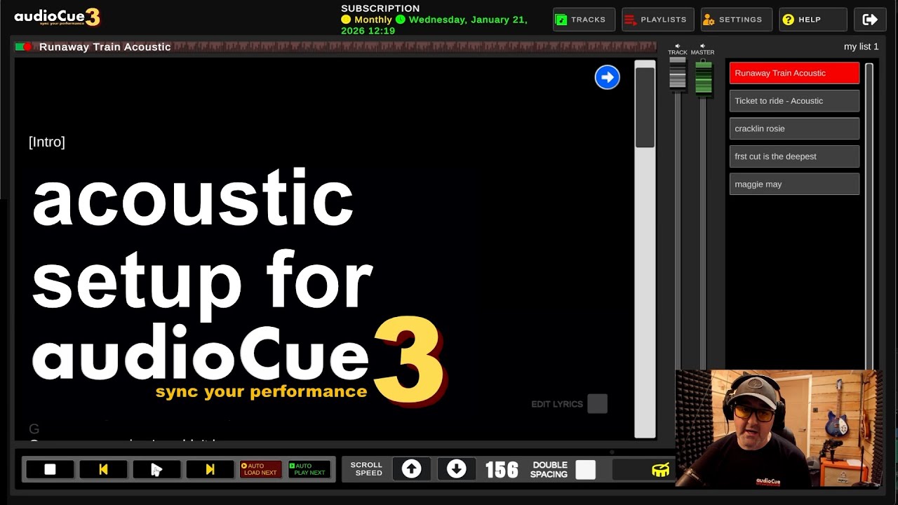 practicing acoustic guitar with audioCue