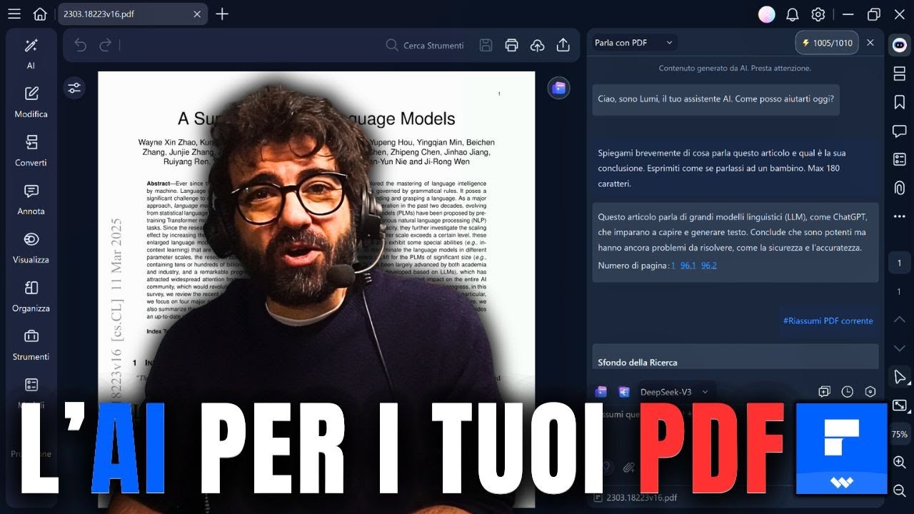 PDFelement ⚡ l'IA che RIASSUME, TRADUCE e CONVERTE i tuoi PDF