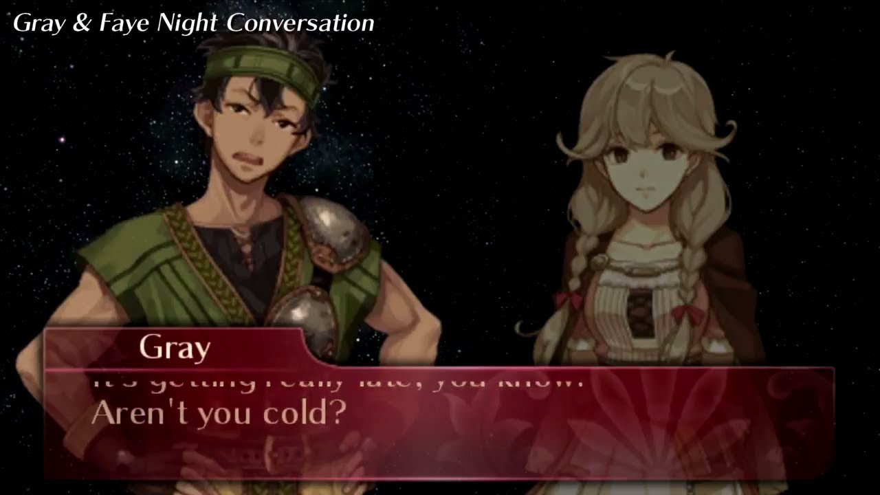 Gray & Faye Night Conversation - Fire Emblem Echoes: Shadows of Valentia
