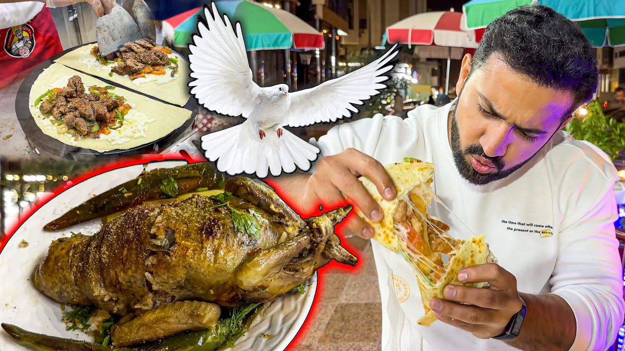 WE ATE PIGEON IN DINNER 🕊 😂 Socha Nhi tha Kabootar Khaenge AJ | Egyptian Street Food