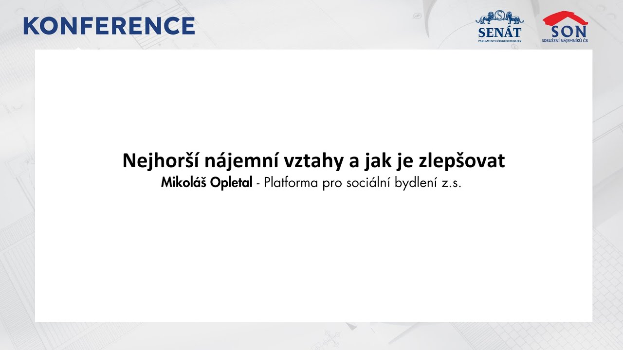 Dny nájemního bydlení 2025 Mikoláš Opletal