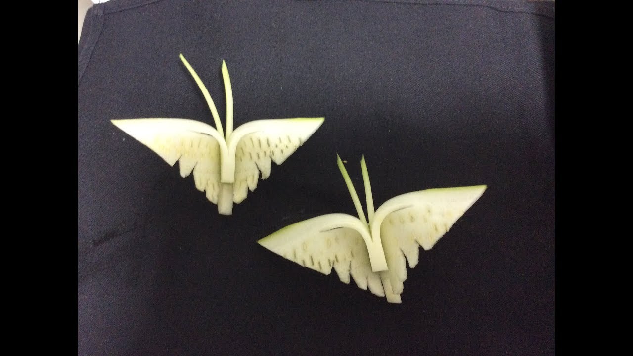 야채조각vegetable carving zucchini butterfly