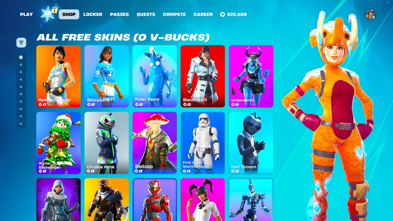 EVERY 0 V-BUCKS Free Skin in Fortnite (2019 - 2025)