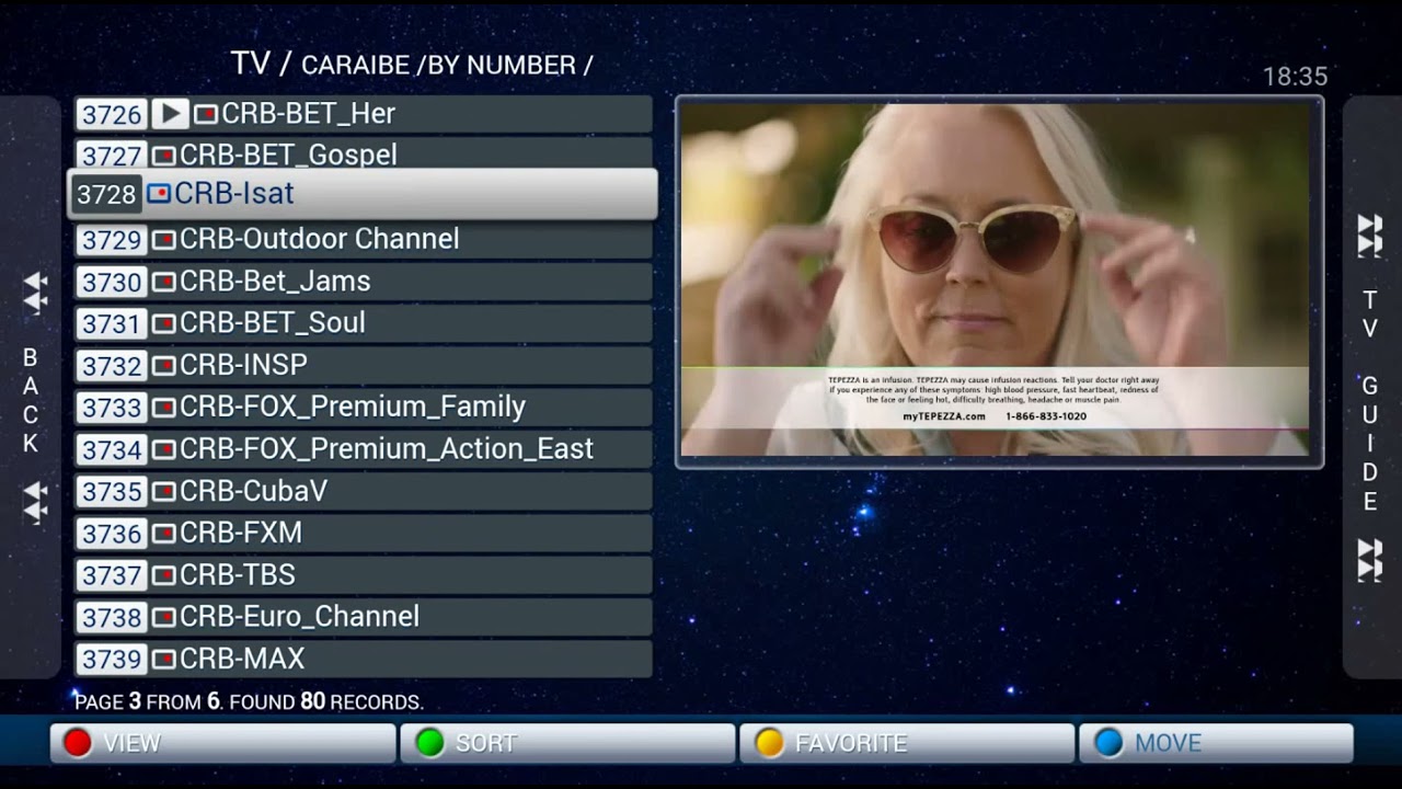 IPTV INTERFACE UI PRINCIPAL MENU TV CARAIBE