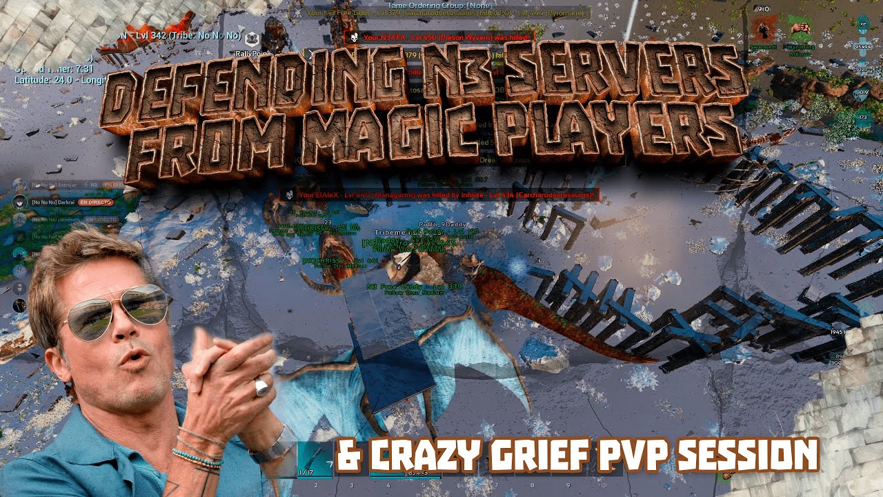 N3 Defending Our Servers vs Magic Players/Carcha Party Fob & Griefing Around Montage ;) | ARK ASA X1
