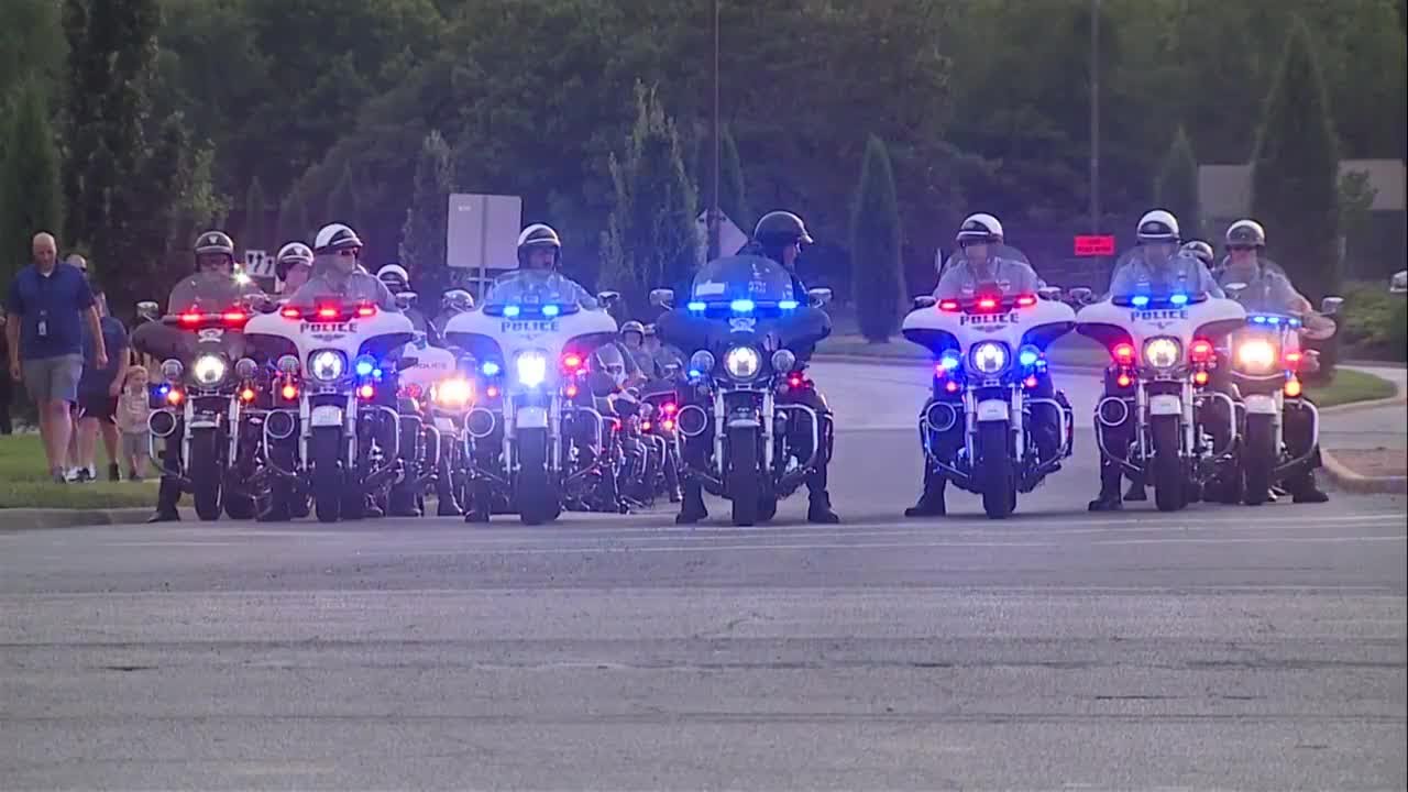Parade of Blue: First responders honor fallen Fairway police officer Jonah Oswald