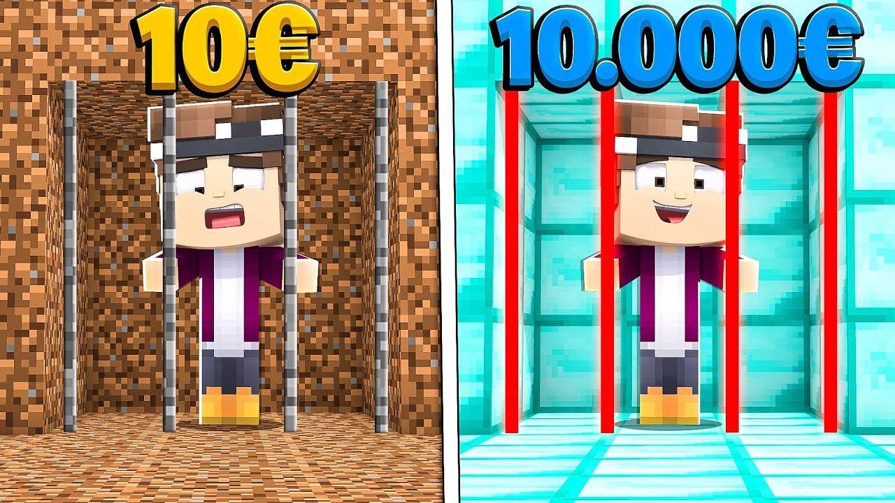 1€ GEFÄNGNIS VS. 10.000€ GEFÄNGNIS IN MINECRAFT!
