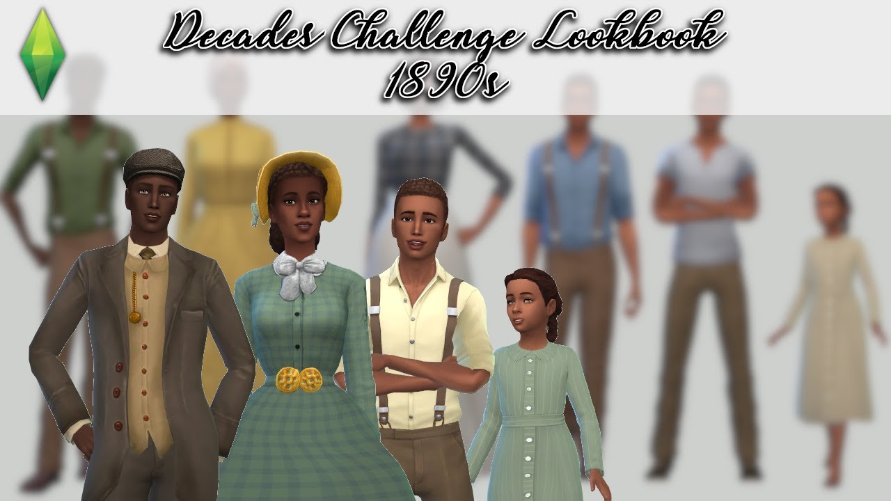1890s Outfits for a Family | CC + Links | Sims 4 Decades Lookbook