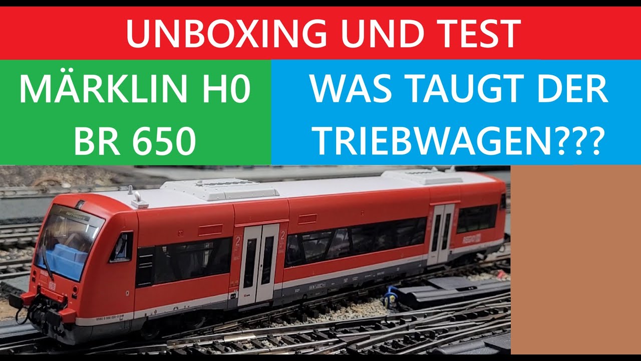 Unboxing und Test des Märklin H0 Triebwagens der Baureihe 650 mit der Artikelnummer 36965