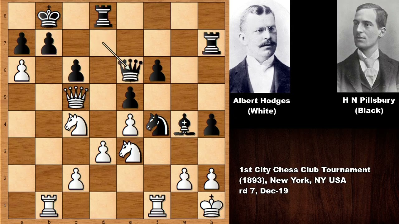 Albert Hodges vs Harry Nelson Pillsbury - New York (1893)